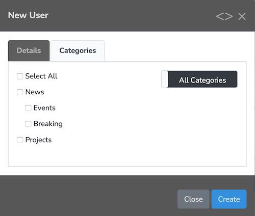 User Categories